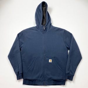 Women’s Carhartt Full Zip Fleece Lined Hooded Sweatshirt Size Medium 8/10